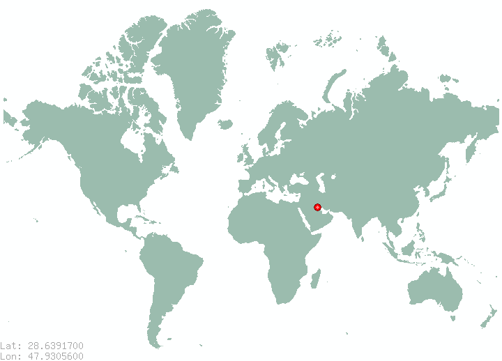 Al Wafrah in world map